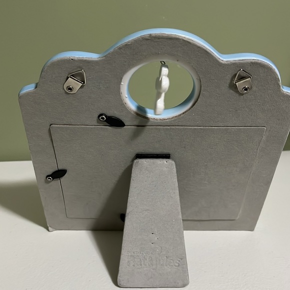 Nat & Jules Baptismal Picture Frame Blue White 4x6 photo - Picture 6 of 8